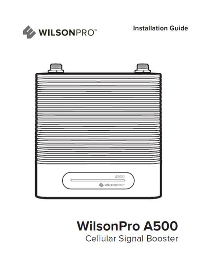 A500 Installation Manual Image