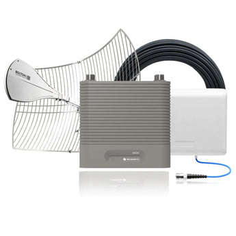 WilsonPro A500 Signal Booster Kit for Homes-Long Ranger Parabolic, Panel - Wall mount antenna for enclosed layouts    