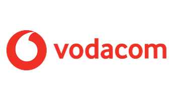 Vodacom Logo red with white