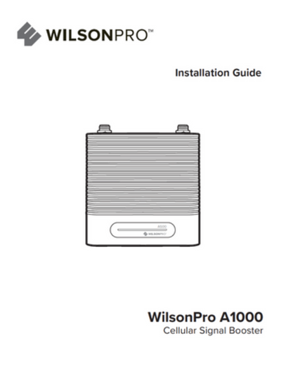 A1000 Installation Manual Image