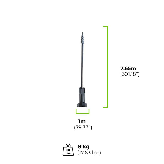Telescopic Pole Product Dimensions