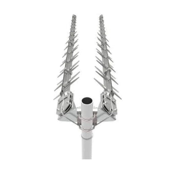 Dual outdoor LPDA-92 MIMO antenna top view grey
