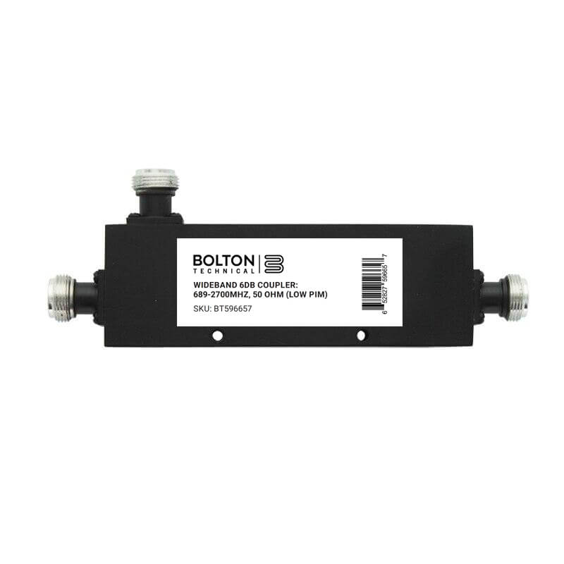 Wideband 6dB Coupler for 689-2700Mhz, 50 Ohm (Low PIM)